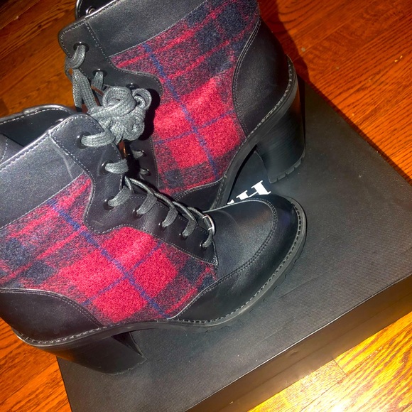 Coach Hedy Lace Tartan Boot